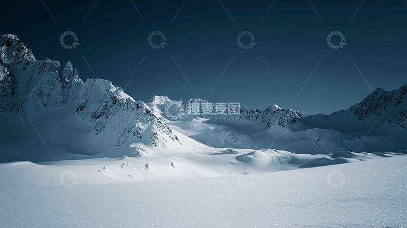 高清大图下载【趣麦麦图】雪山  凛冽  壮阔 