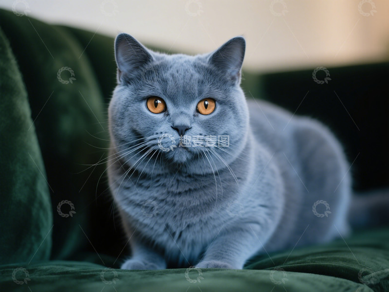 高清大图下载【趣麦麦图】可爱宠物蓝色猫咪艺术广告摄影