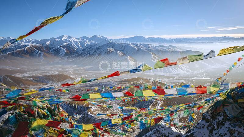高清大图下载【趣麦麦图】雪山  缥缈  苍莽  