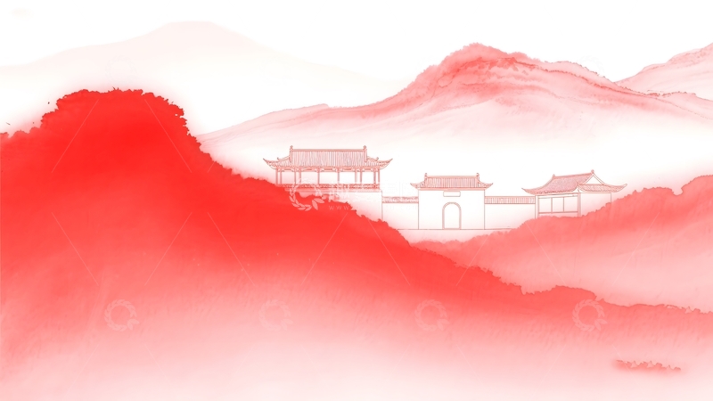 高清大图下载【趣麦麦图】红金地产中式建筑4