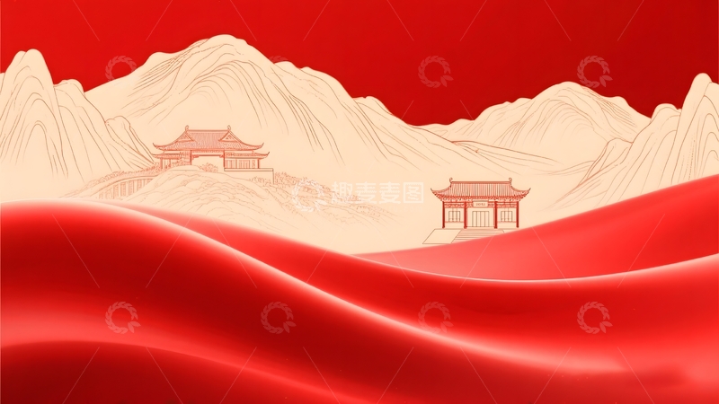 高清大图下载【趣麦麦图】红金地产中式建筑5