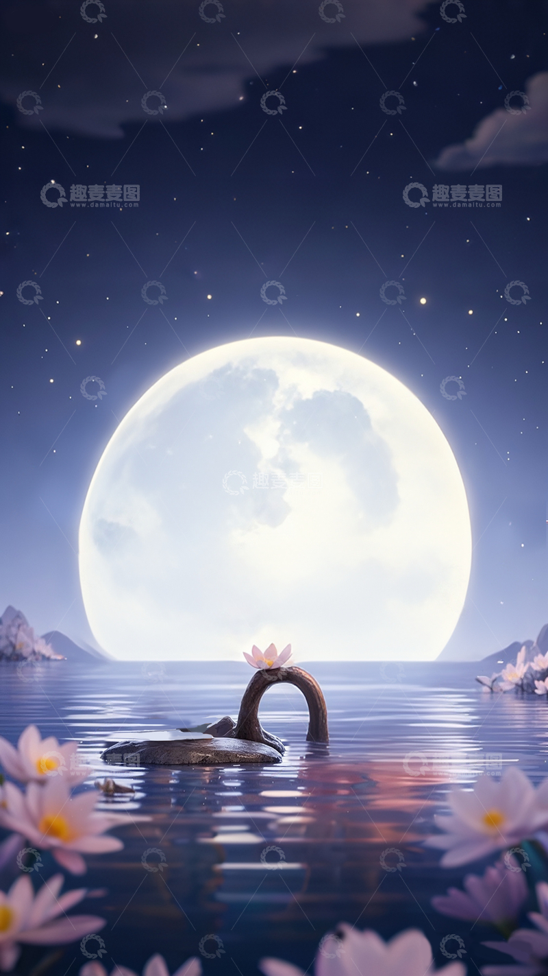 源文件下载【趣麦麦图】七夕牛郎织女相会背景