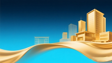 蓝金地产鎏金背景