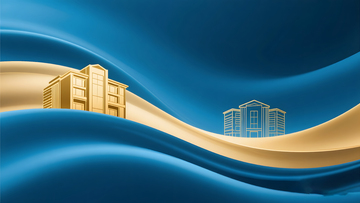 蓝金地产主视觉背景