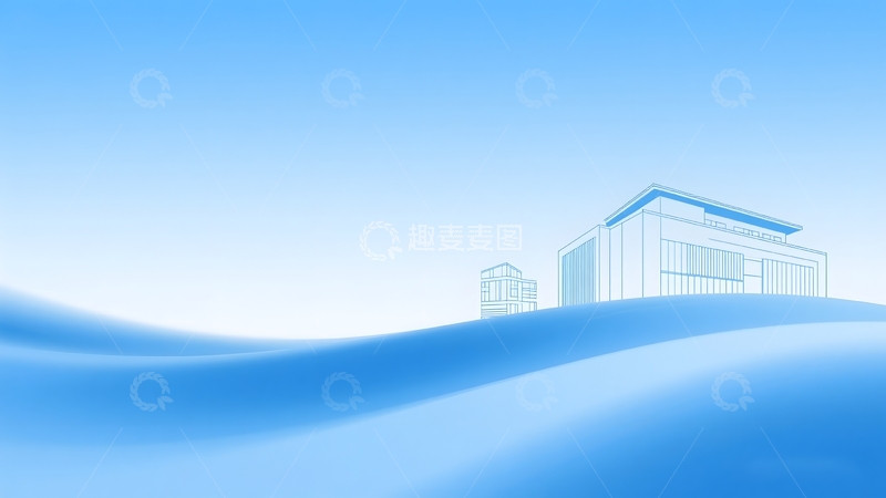 蓝色地产主视觉背景4