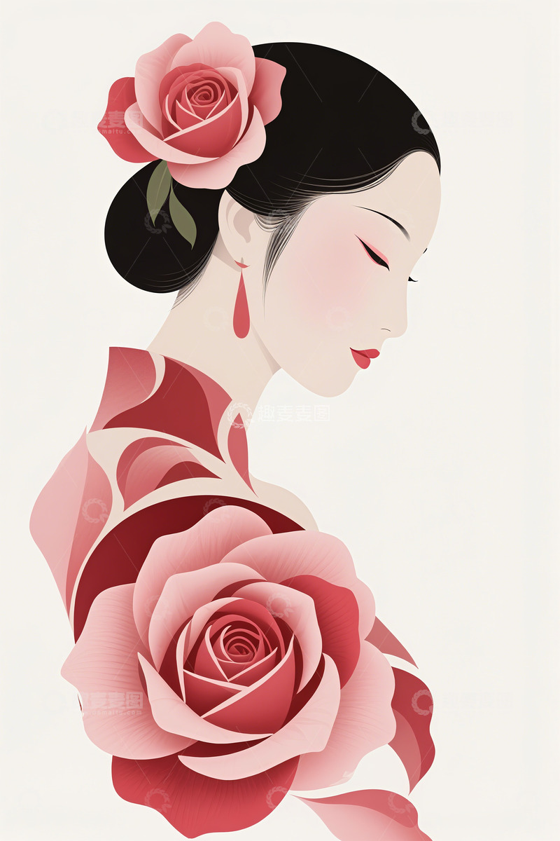 高清大图下载【趣麦麦图】七夕情人节玫瑰17