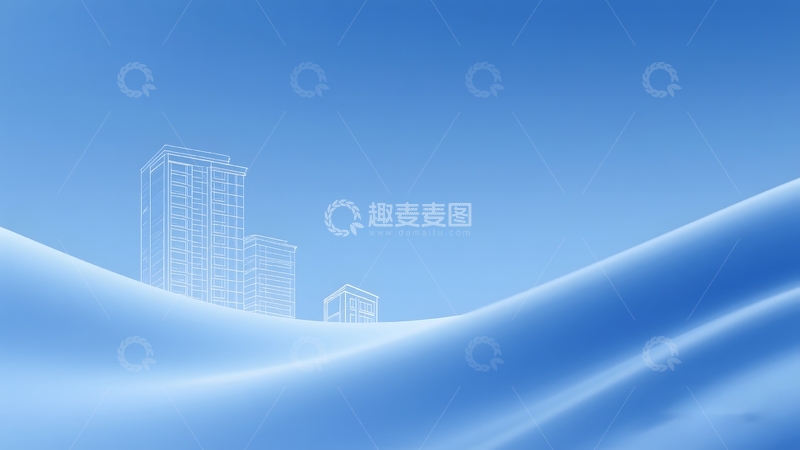 蓝色地产主视觉背景7