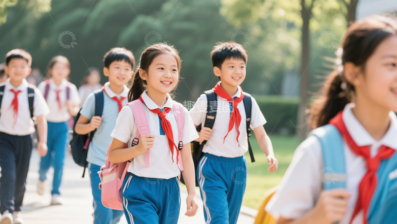 高清大图下载【趣麦麦图】学生开学场景校园高清摄影图