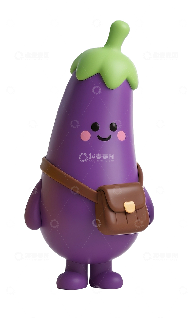 3d立体拟人茄子