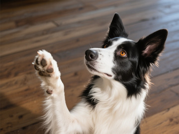 可爱边境牧羊犬宠物狗摄影