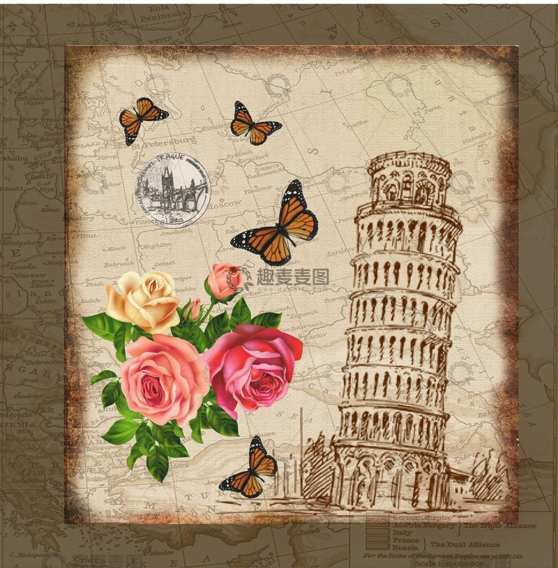 欧式复古装饰画