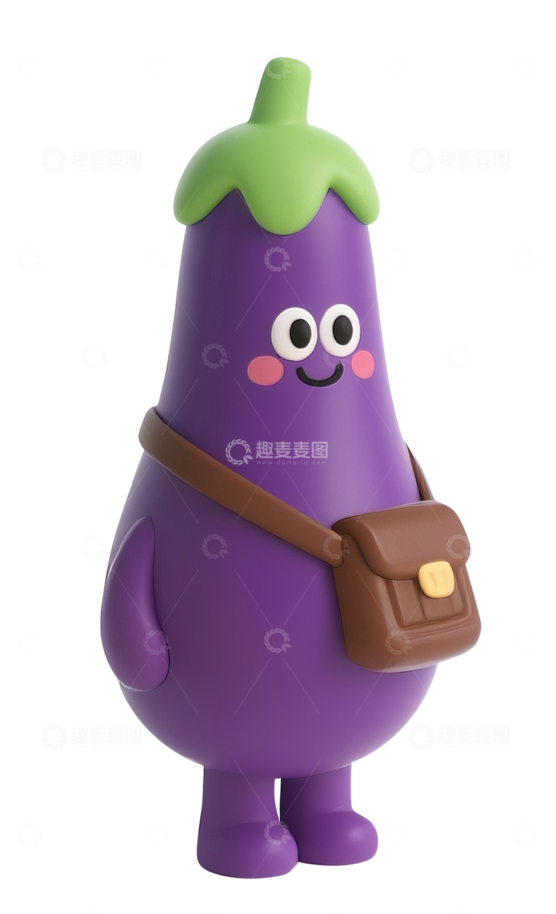 3d立体拟人茄子
