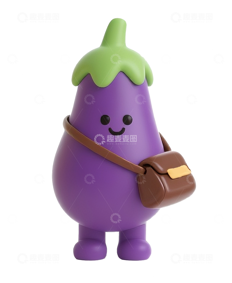 3d立体拟人茄子