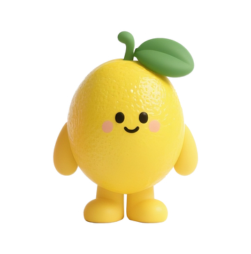 3d立体拟人柠檬