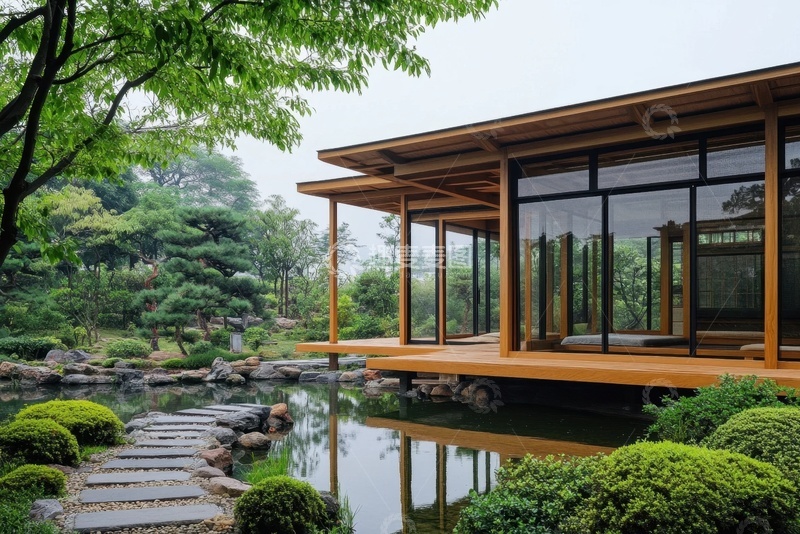 高清大图下载【趣麦麦图】-园林房屋建筑摄影