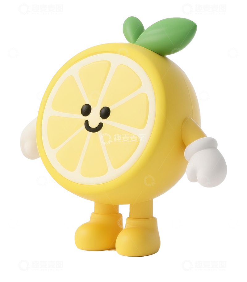 源文件下载【趣麦麦图】3d立体拟人柠檬