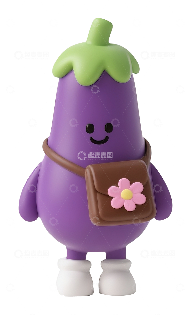 3d立体拟人茄子