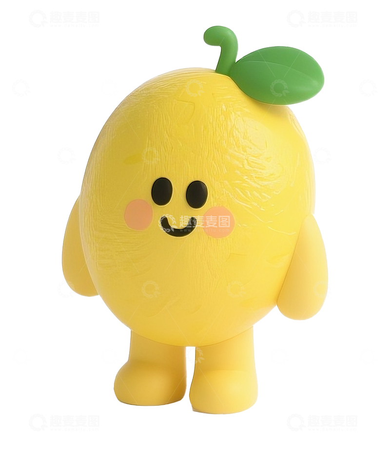 源文件下载【趣麦麦图】3d立体拟人柠檬