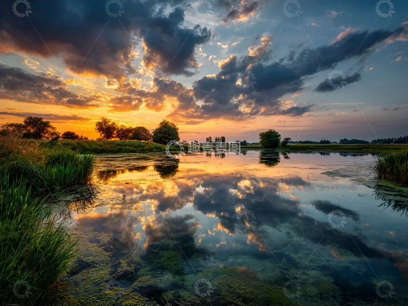 高清大图下载【趣麦麦图】暮色天空的云彩 1