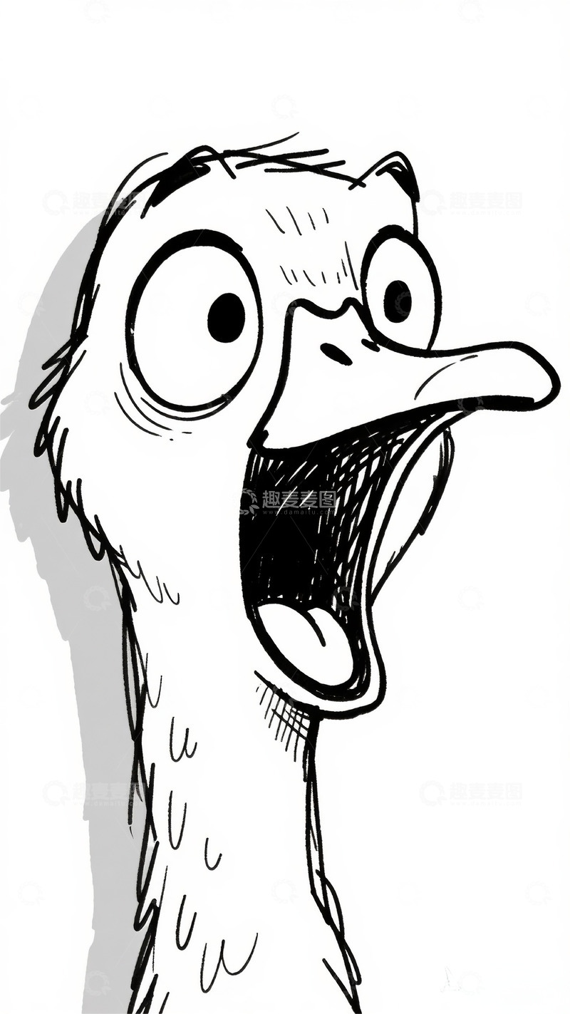 高清大图下载【趣麦麦图】手机壳壁纸素材Q版手绘大头鹅4