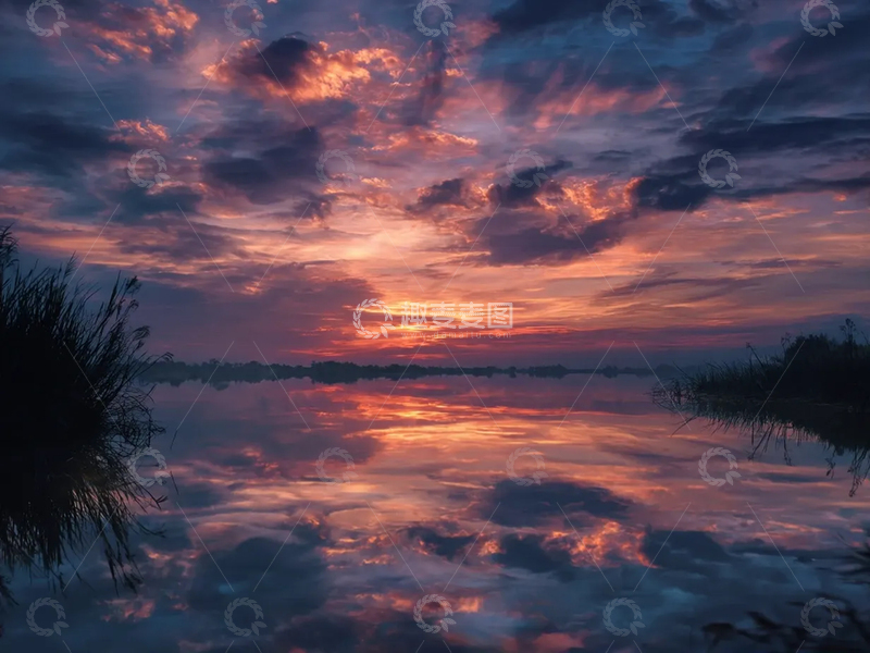 高清大图下载【趣麦麦图】暮色天空的云彩 2