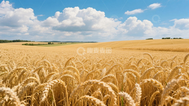 高清大图下载【趣麦麦图】成熟的金色麦田03
