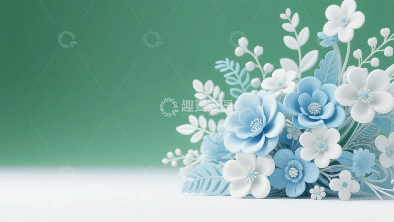 高清大图下载【趣麦麦图】纸艺花卉的绽放02