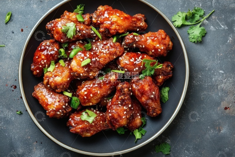 高清大图下载【趣麦麦图】一盘烤鸡肉美食