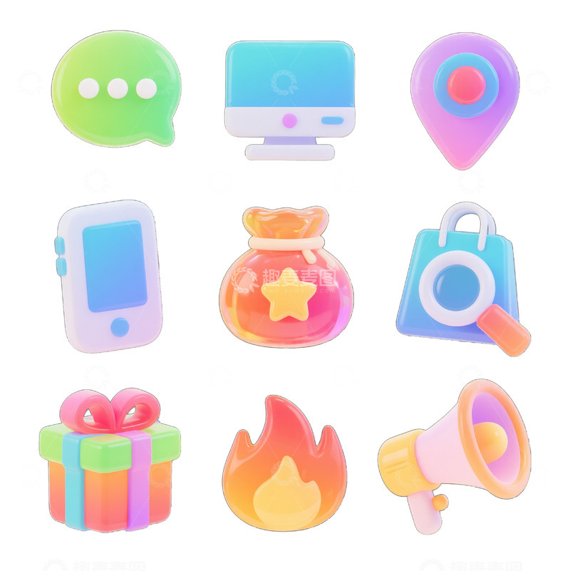 高清大图下载【趣麦麦图】可爱果冻icon