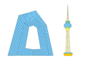 北京建筑地标,中央电视塔,中央电视台