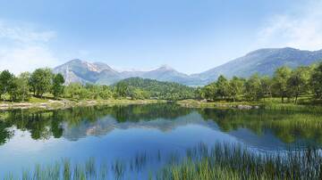 湖泊  安详  静谧  