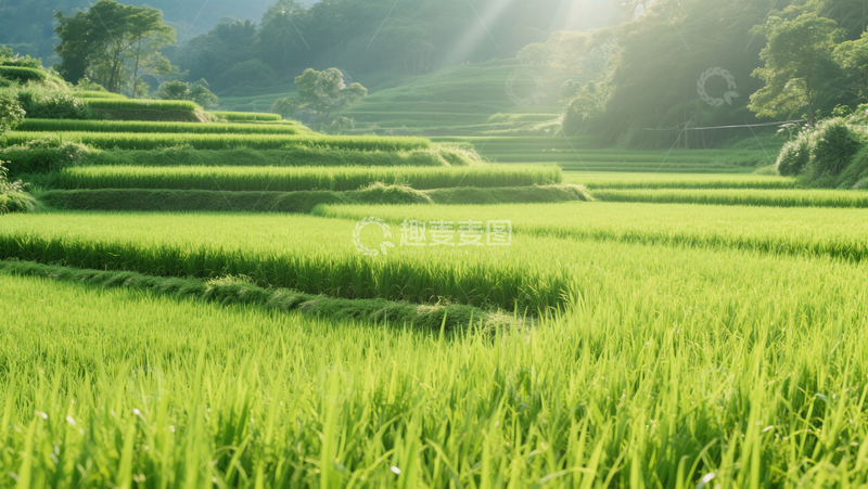 高清大图下载【趣麦麦图】田园风光田野麦田绿色农业商业照片