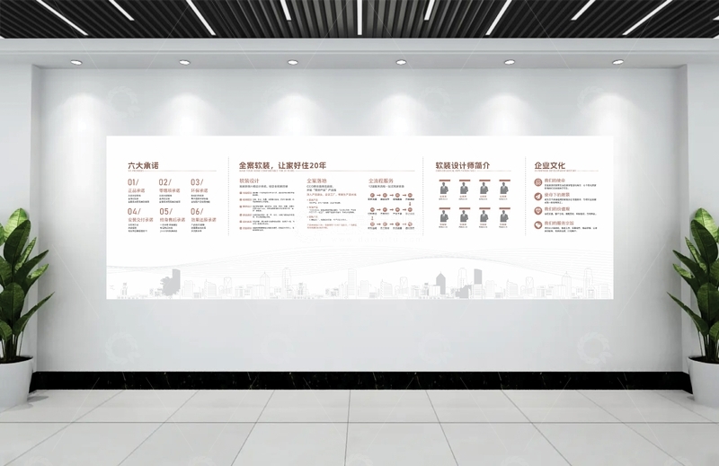 企业文化简介文化墙展板