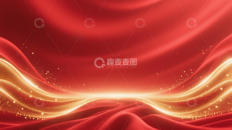 高清大图下载【趣麦麦图】渐变风红色金色线条质感背景素材