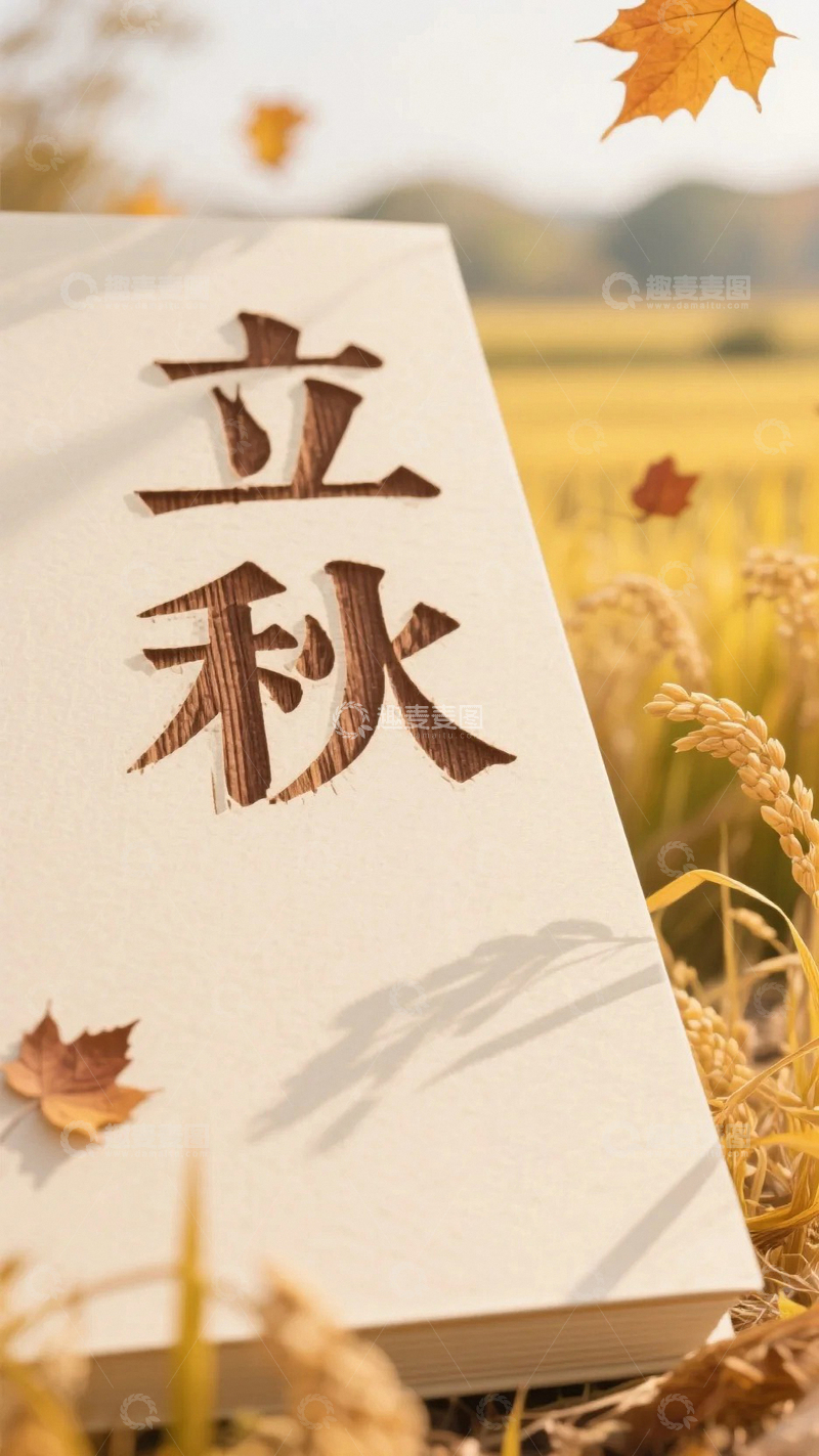 高清大图下载【趣麦麦图】立秋创意海报01