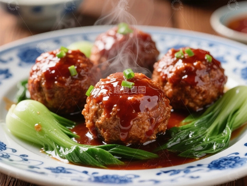 高清大图下载【趣麦麦图】美味的四喜丸子04