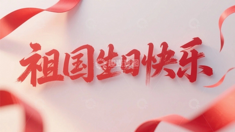 高清大图下载【趣麦麦图】国庆祝福语字体03