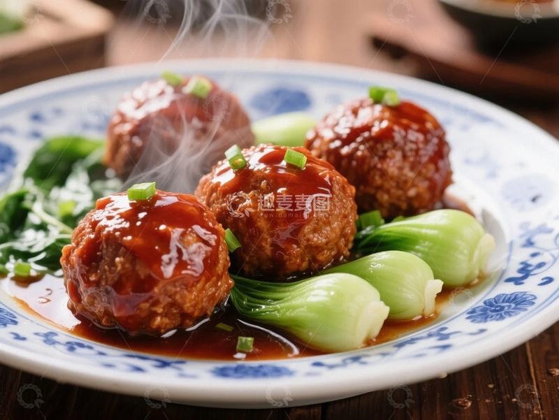 高清大图下载【趣麦麦图】美味的四喜丸子03