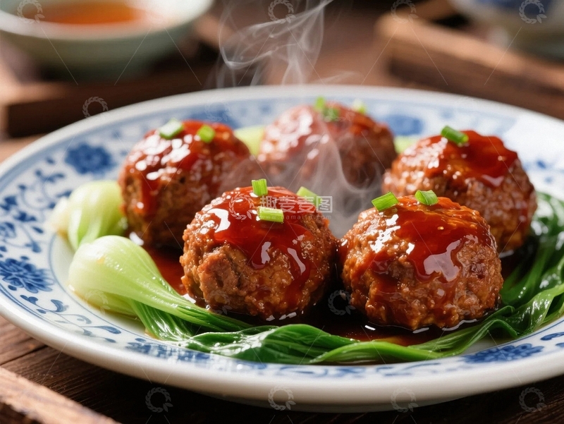 高清大图下载【趣麦麦图】美味的四喜丸子01