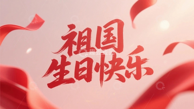 高清大图下载【趣麦麦图】国庆祝福语字体04