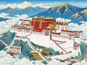 西藏风情唐卡作品布达拉宫01