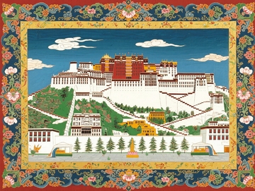 西藏风情唐卡作品布达拉宫03