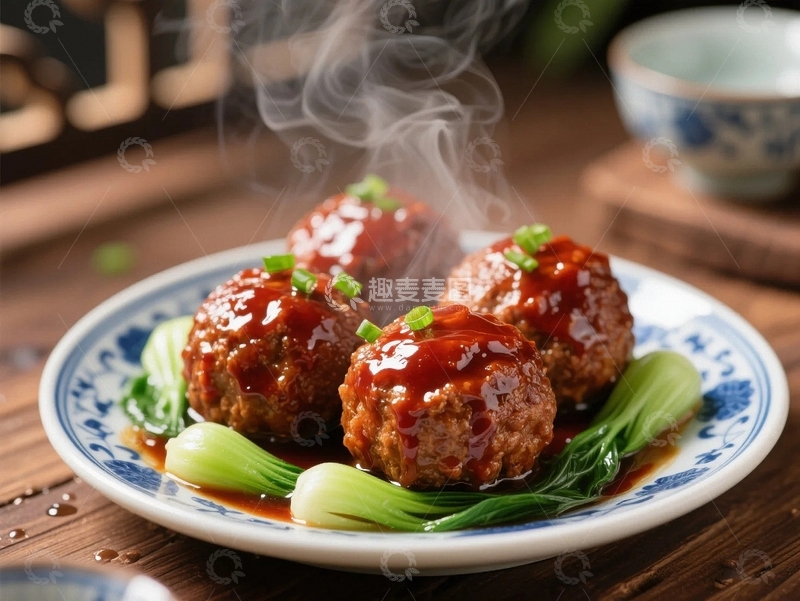 高清大图下载【趣麦麦图】美味的四喜丸子02