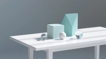 桌面上的几何体静物04