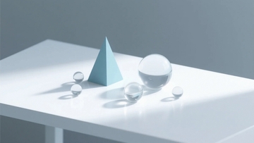 桌面上的几何体静物06