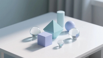 桌面上的几何体静物02