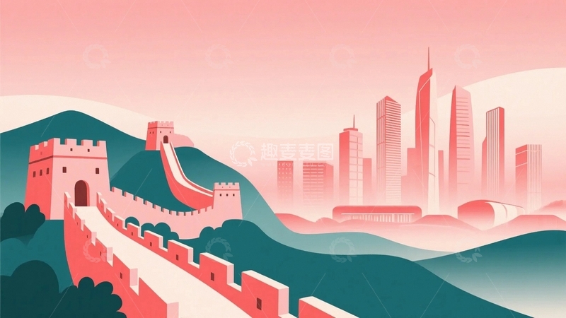 高清大图下载【趣麦麦图】国庆海报背景01