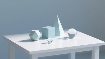 桌面上的几何体静物03