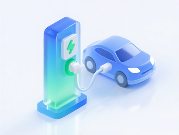 正在充电的新能源汽车