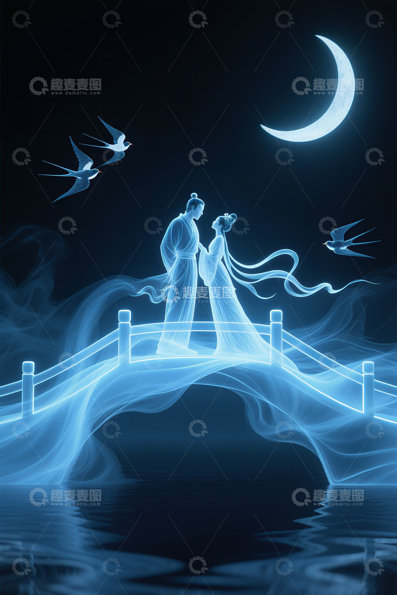 高清大图下载【趣麦麦图】七夕情人节素材1